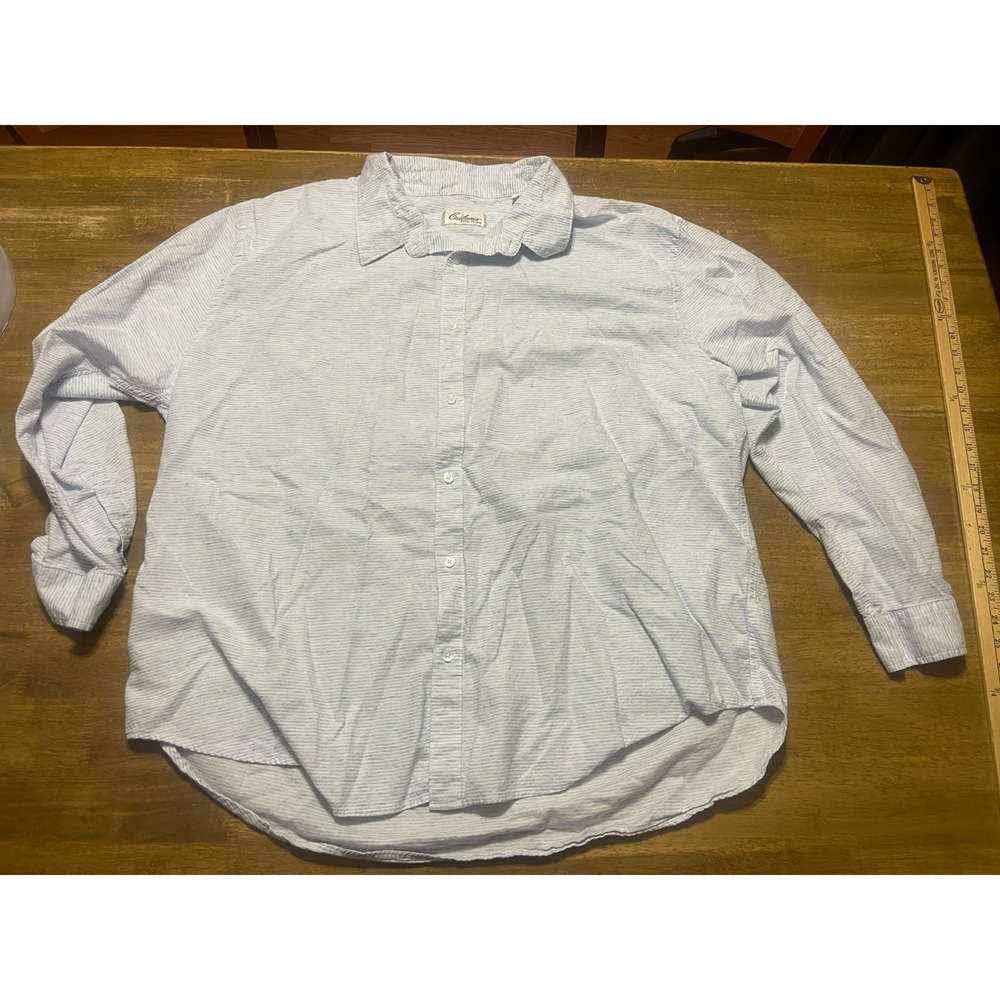 California Shirt Co. Shirt, Men's Size 3XL, Blue, Long Sleeve Button Up Shirt